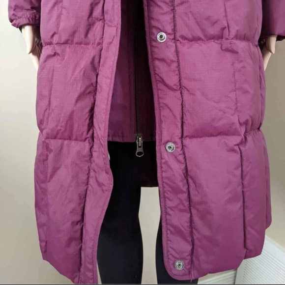 Columbia down waterproof parka burgundy long coat, women's small - Picture 5 of 10